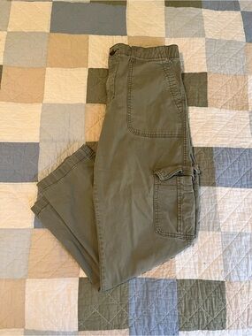 Old Navy Olive Utility Cargo Jumpsuit-Style Pants